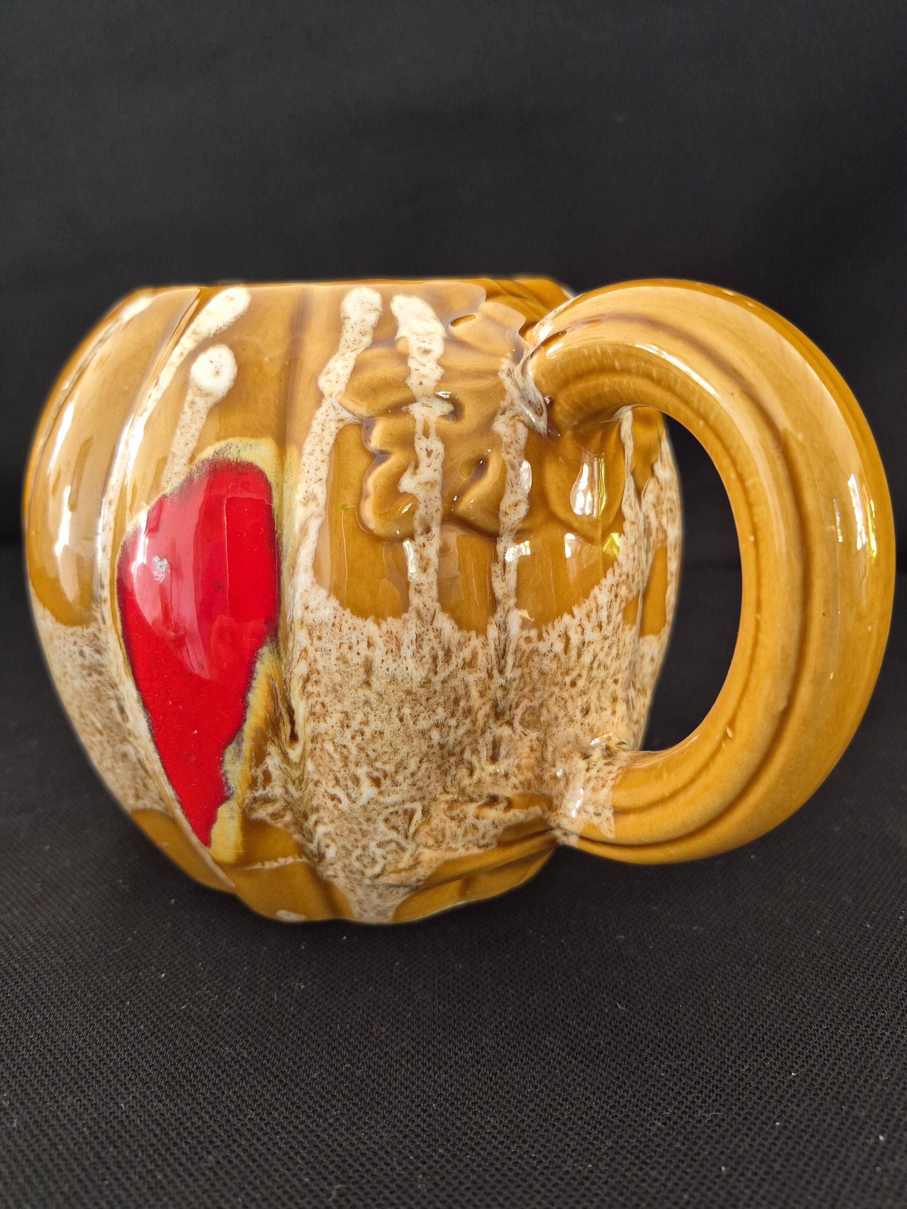 Melon-shaped ceramic jug, signed Poët-Laval, Cavaillon.