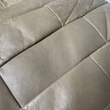 Pair of De Sède patchwork leather poufs