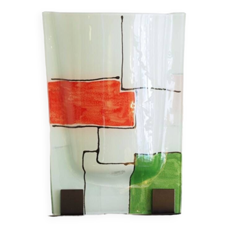 Mondrian-inspired decorative vase