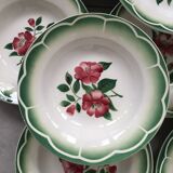 Set of 10 hollow plates "Mireille" Digoin Sarreguemines