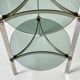 1970s chrome-plated steel tripod stool