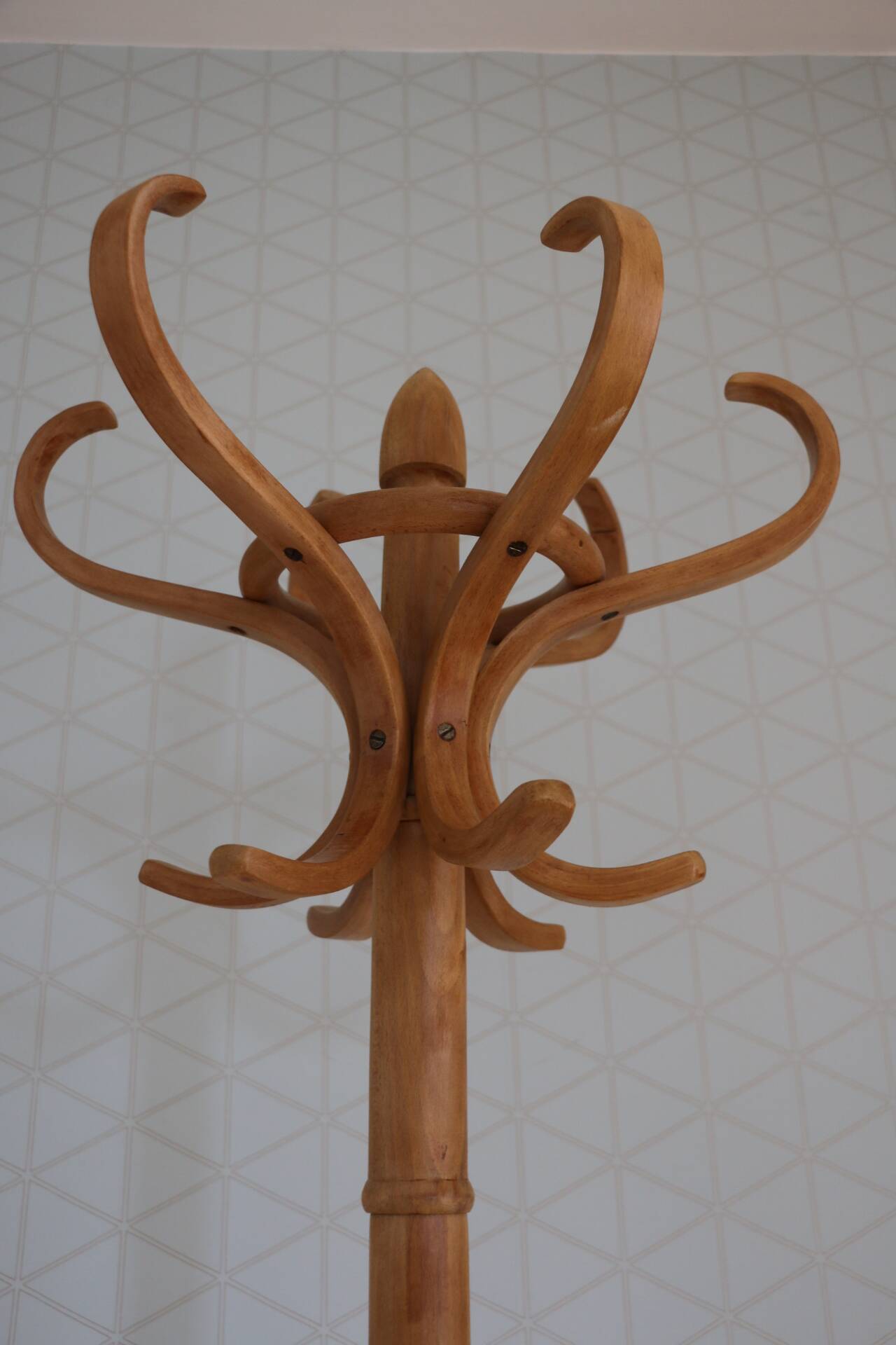 Portemanteau porte-parapluie BAUMANN clair tête olive