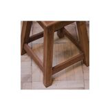 Vintage wooden stool square seat