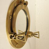Mirror "porthole" in brass 18 cm