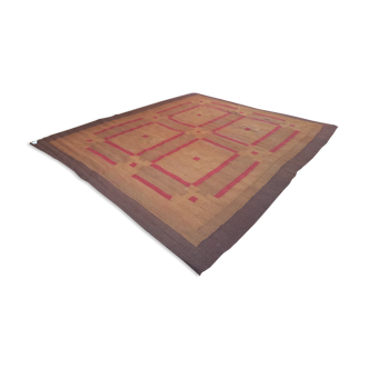 Burlap rug, 390x334 cm