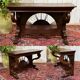 Louis Philippe console in teak from the 1950s - Indonesian craftsmanship.