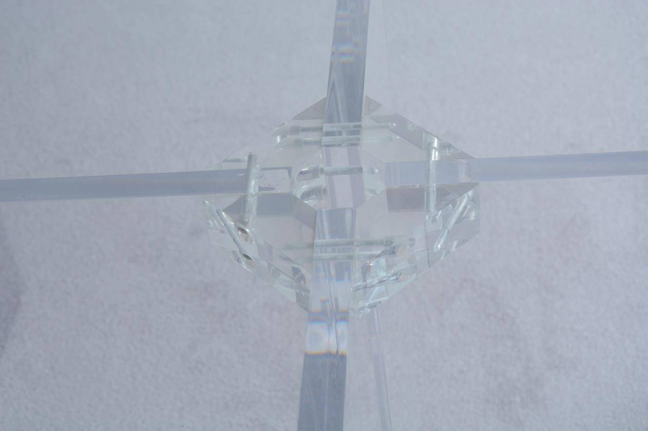 Dining table by David Lange (signature on the base).