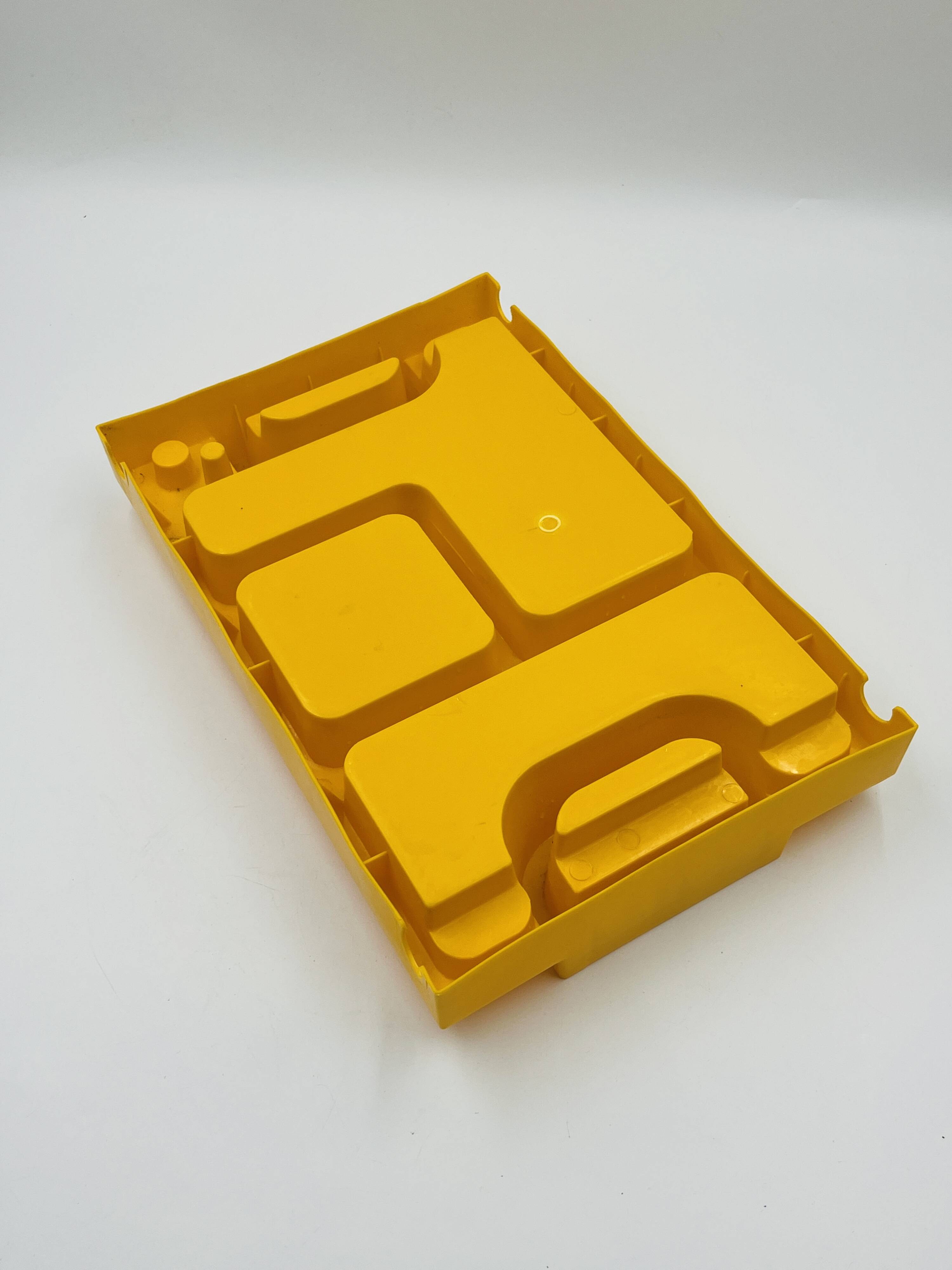 1970s yellow Space Age desk organiser