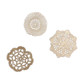 Set of 3 old lace crochet doilies