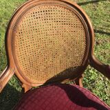 Pair of Louis XVI cannage style armchairs