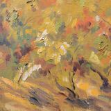 Oleo sobre lienzo “Setembre”, Francesc d’Assis Planas Doria, Escuela catalana, pp. s. XX - Catalonia,