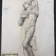 Elève de Fernand Cormon à l'école des Beaux-Arts - Dessin au fusain Jean Jules Dufour (1889-1973)