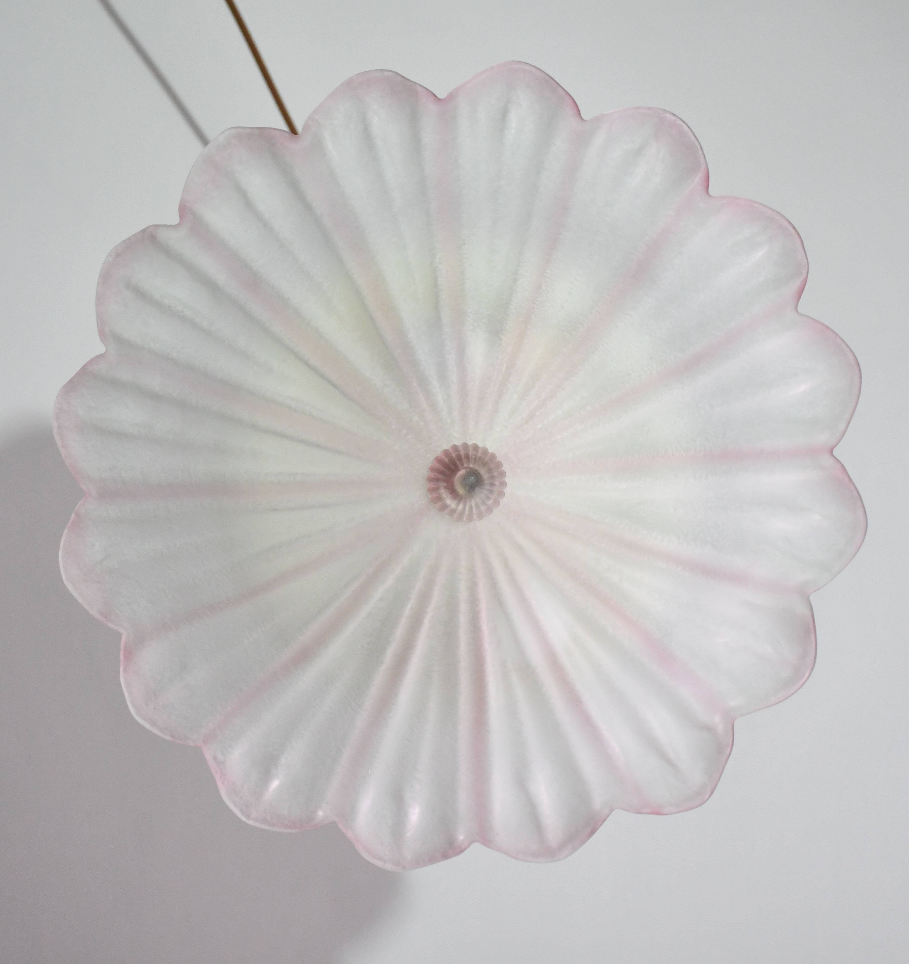 Precious Italian pink Murano glass ceiling fixture, Murano, 1970