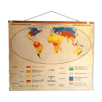 School geography Vintage map