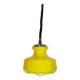 1970 adjustable pendant light, bright yellow opaline, very good condition, hangs h 65,,,, h28x25