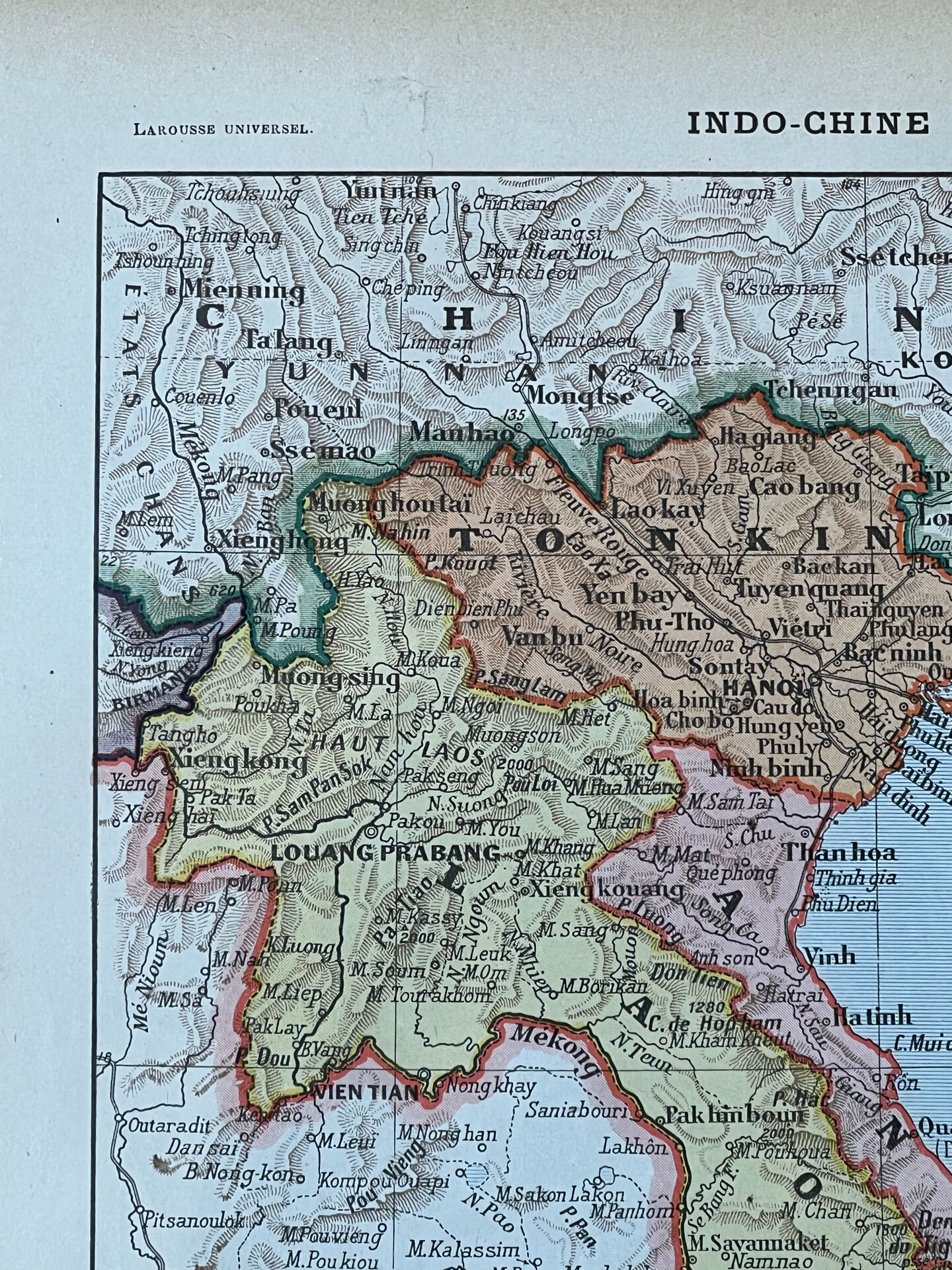 Carte de l'Indo-Chine - 20x29cm