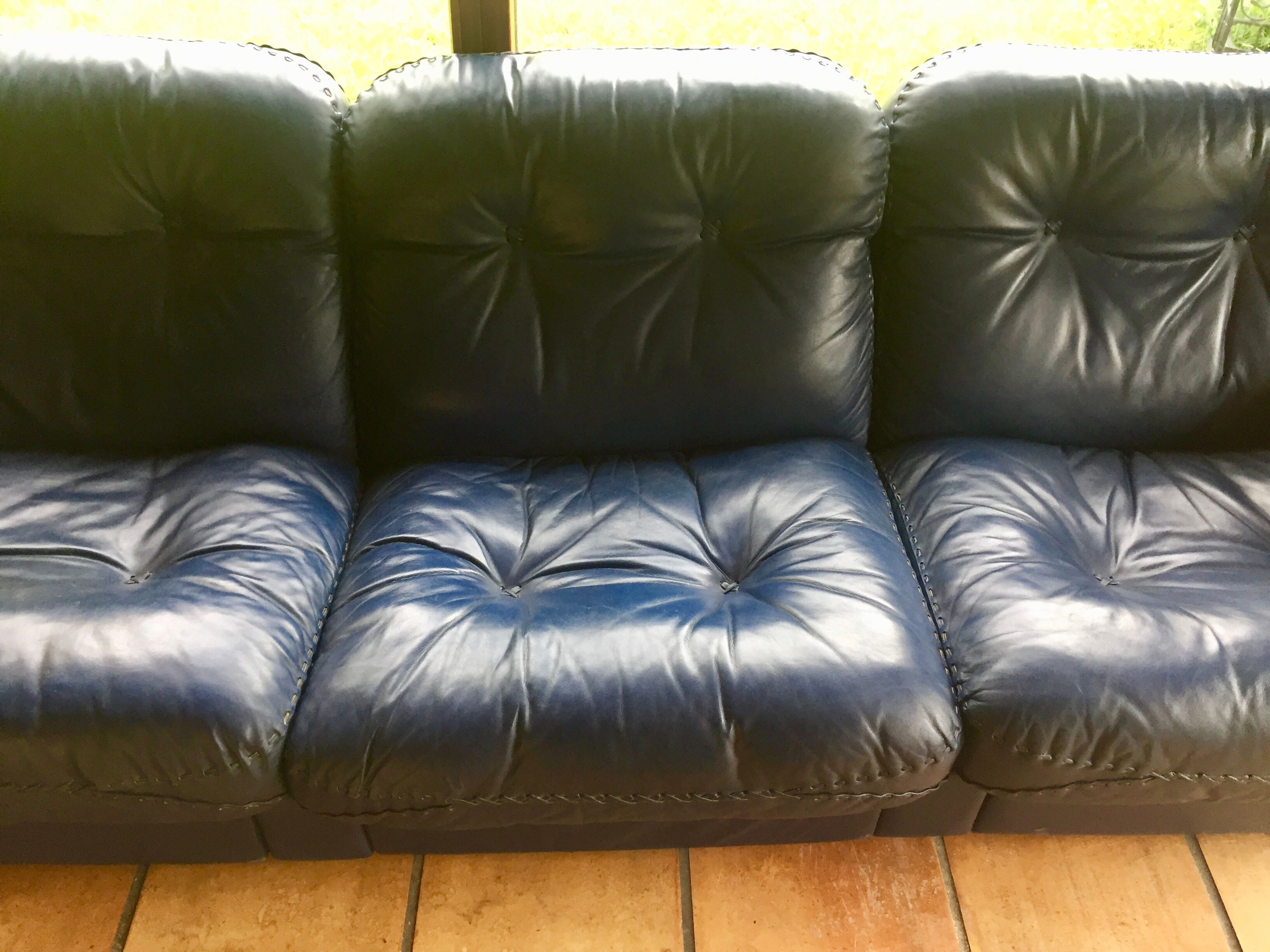 Canape de sede ds 101 blue leather