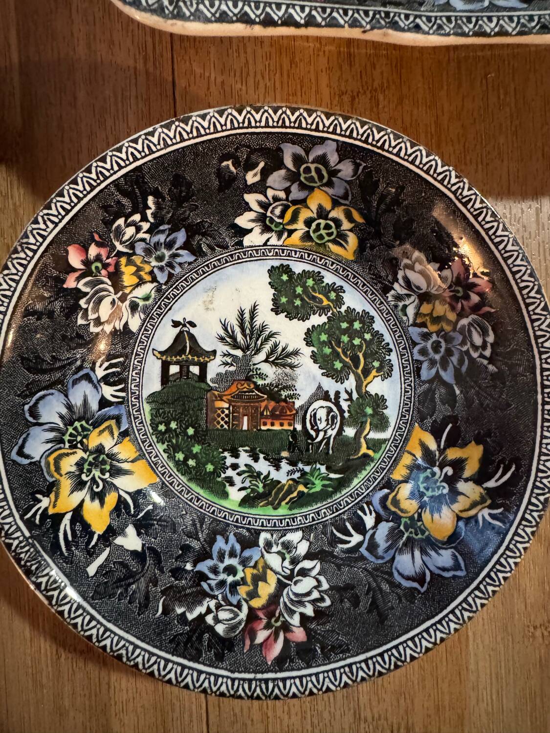 Small dish and 5 English bowls – Reproduction Rogers 1780 – Bursl