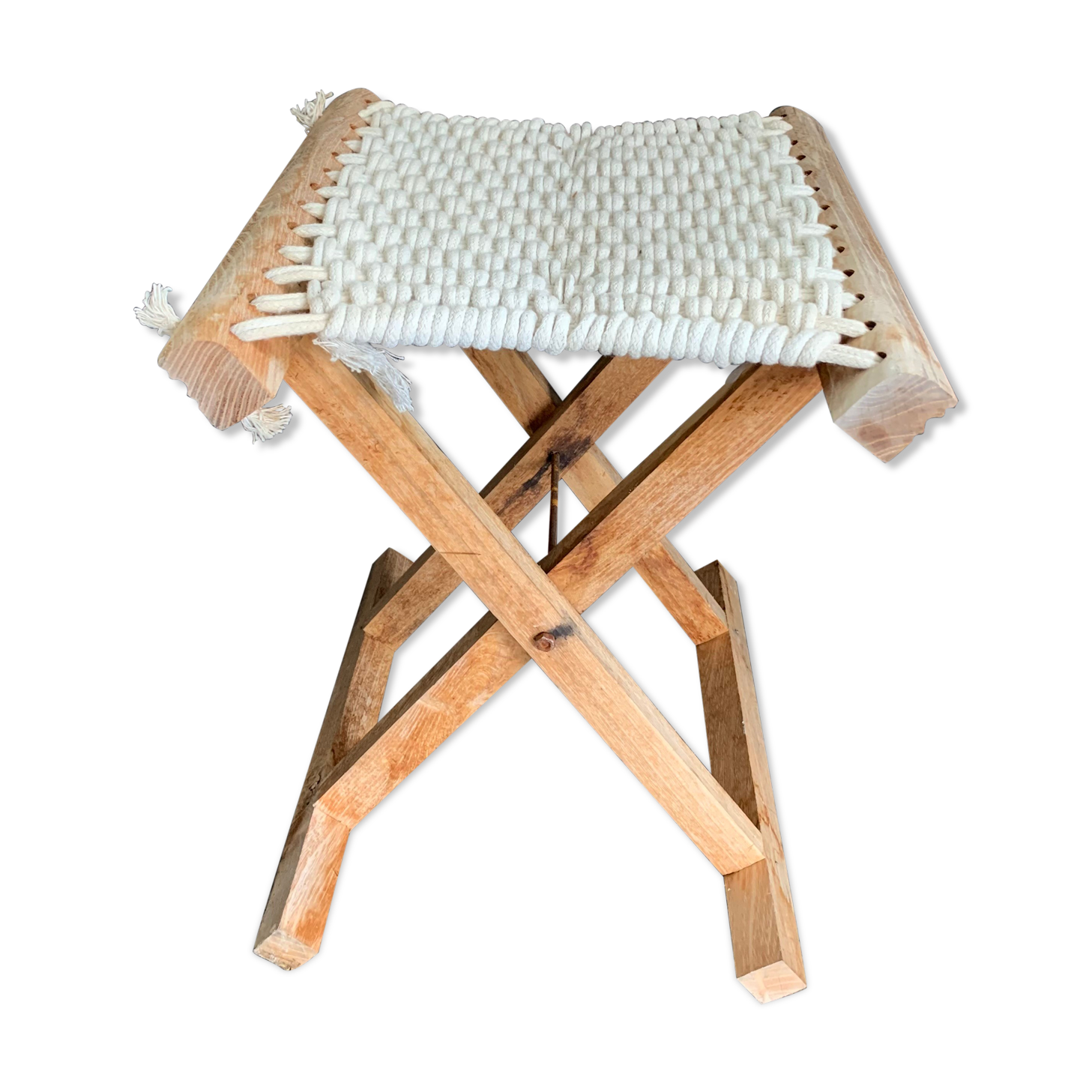 Tabouret bois et corde