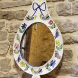 Ceramic mirror by Jean de Lespinasse