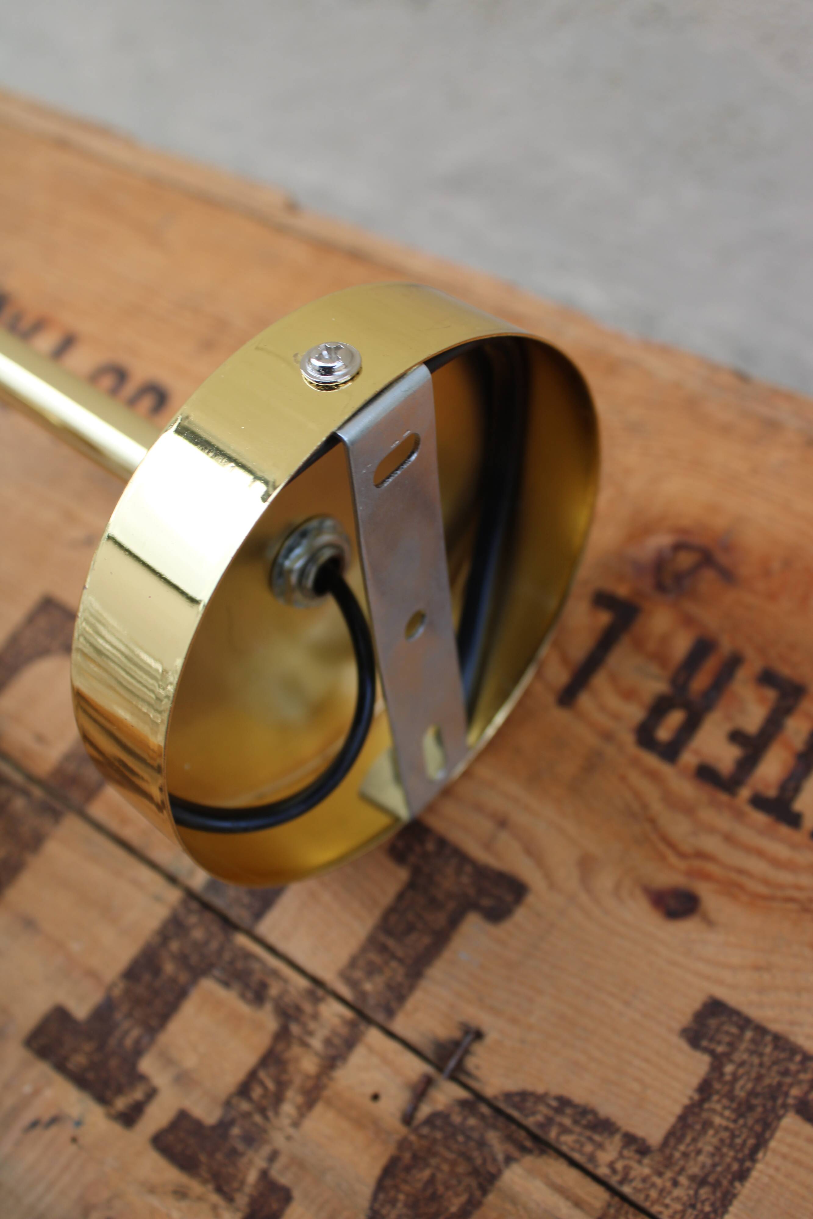 Brass and moulded glass sconce