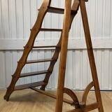 Late 19th century walnut library stepladder