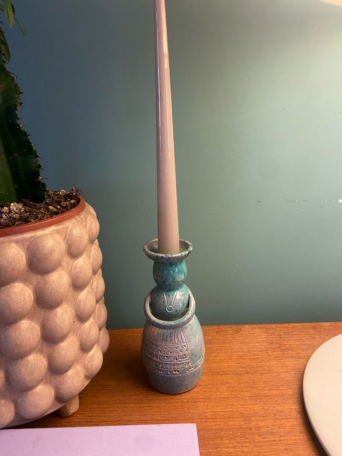 Vintage ceramic candle holder