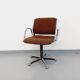 Vintage Steelcase Strafor office chair in chrome and fabric from the 70s