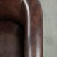 Set of two cowhide club armchairs in good condition with a English design