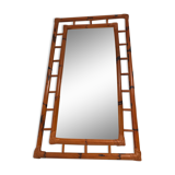 Miroir en bambou vintage