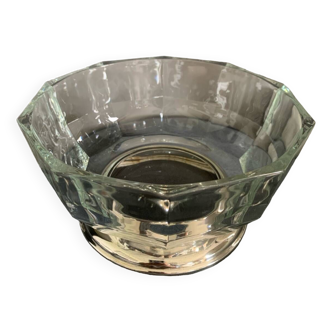 Coupe verre et métal argenté Italie - style art déco