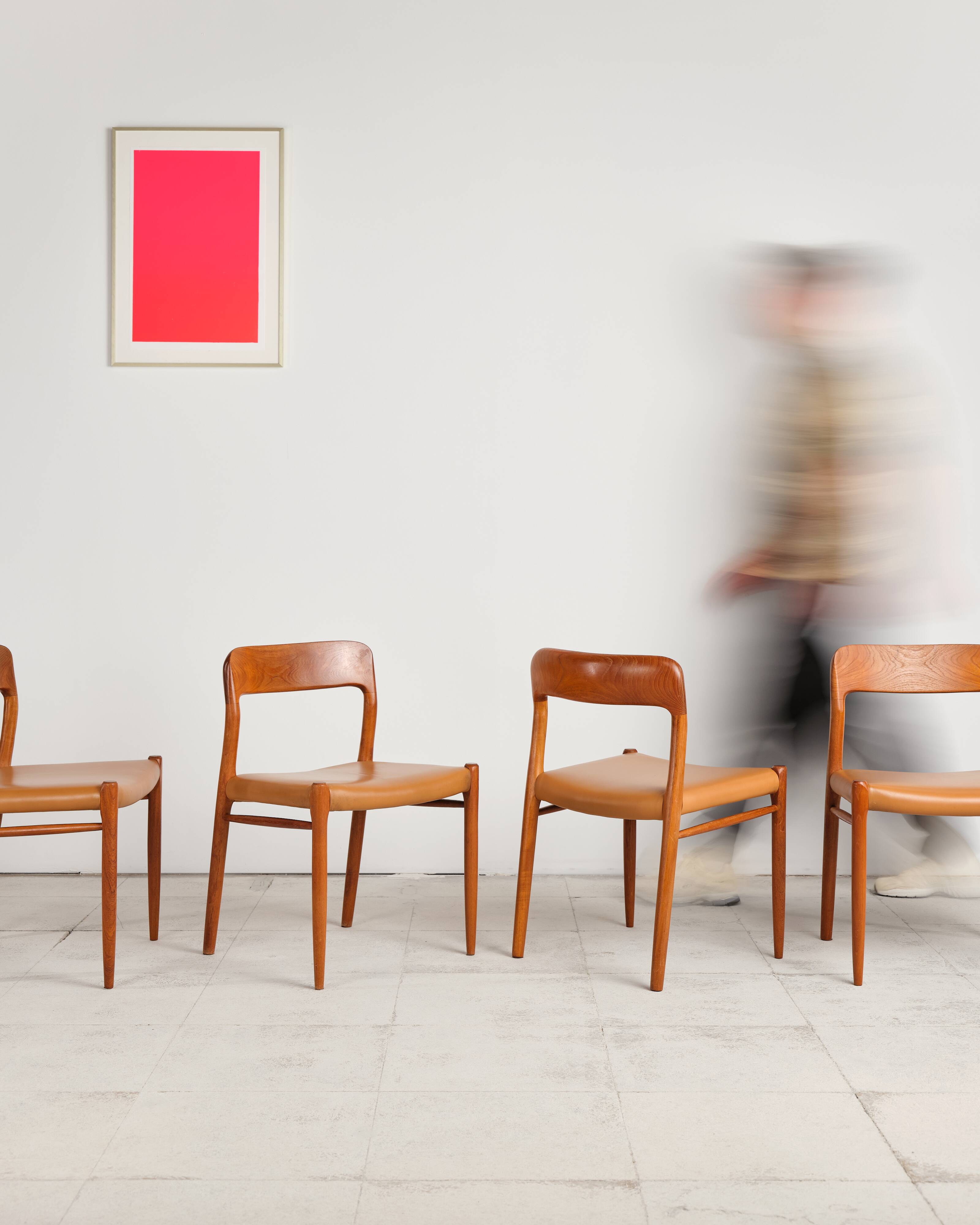 Ensemble de quatre chaises de salle à manger par Niels O. Møller