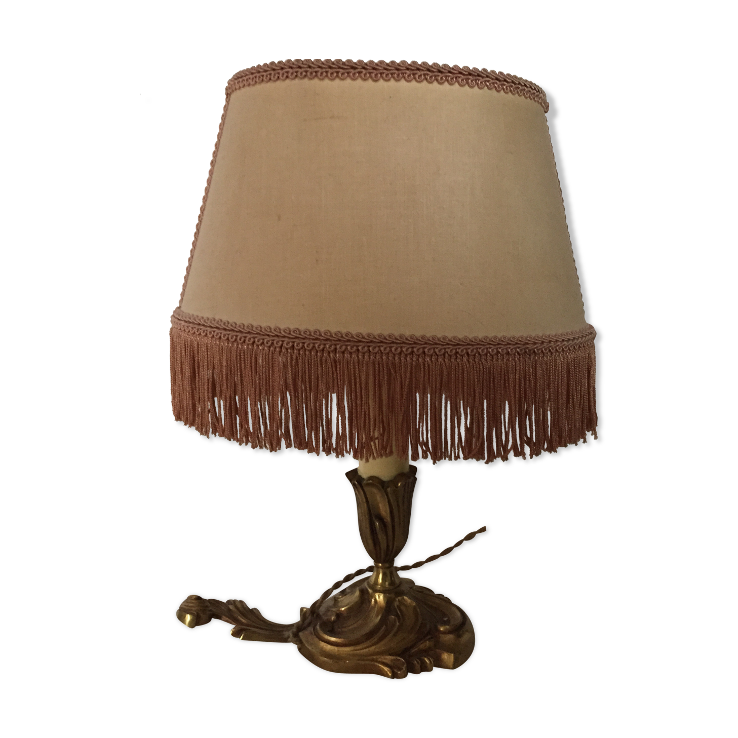 Bedside lamp in gilded bronze