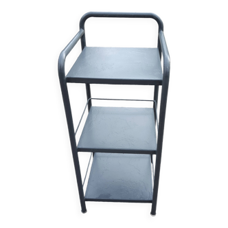 Petite table de chevet grise, en fer