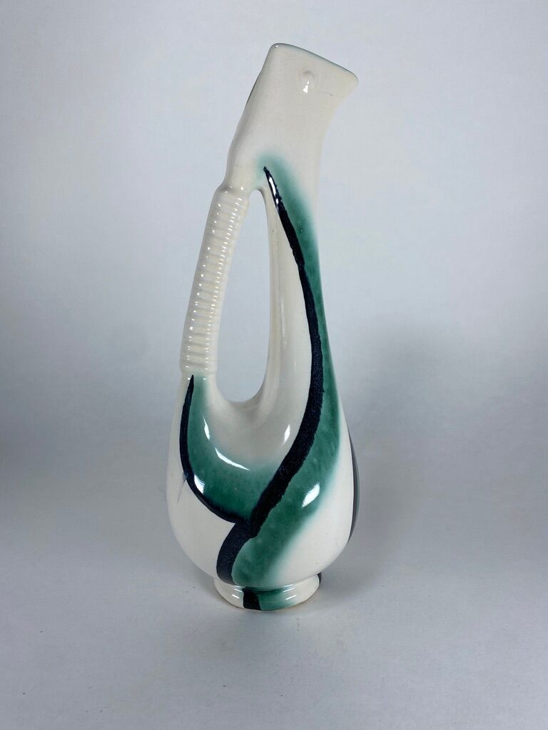 Zoomorphic pitcher made in Belgium 1950