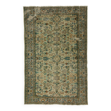 One-of-a-kind turkish handwoven vintage rug - rustic vintage charm 270x 176