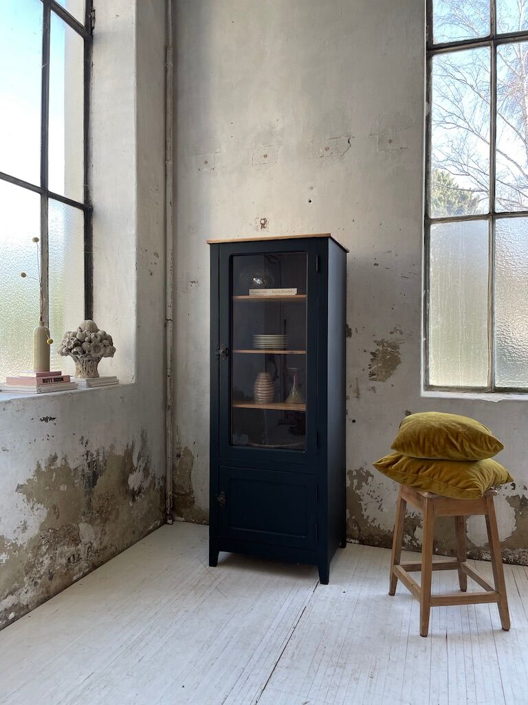 Old black storage window