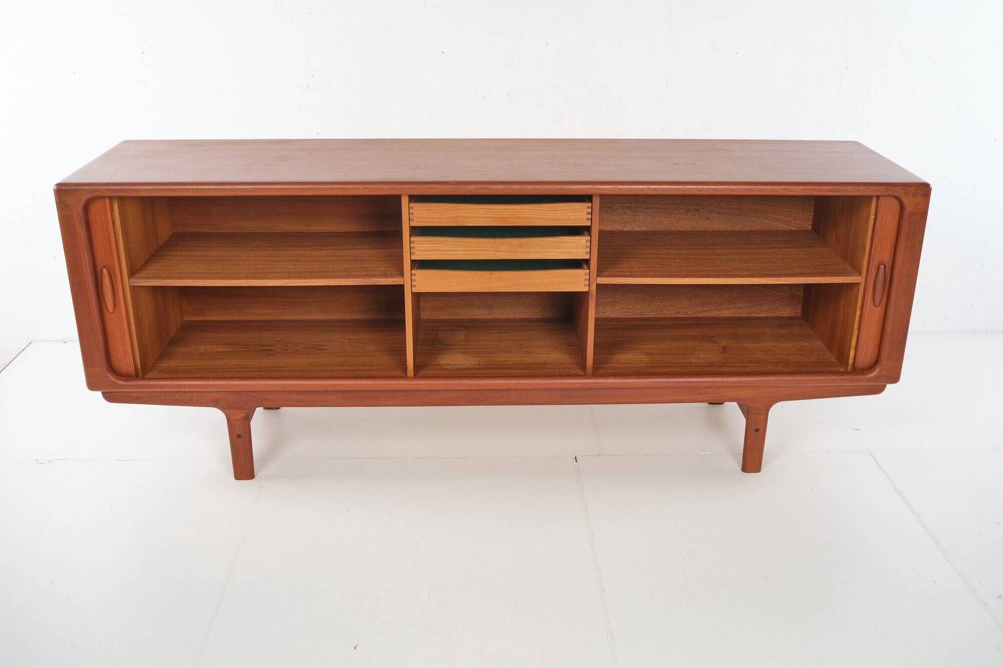 Buffet with roller shutter doors, Danish, vintage, teak, produced by Dyrlund.
