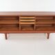 Buffet with roller shutter doors, Danish, vintage, teak, produced by Dyrlund.