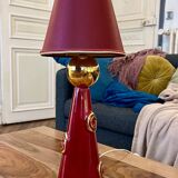Longwy Enamels Candlestick Lamp