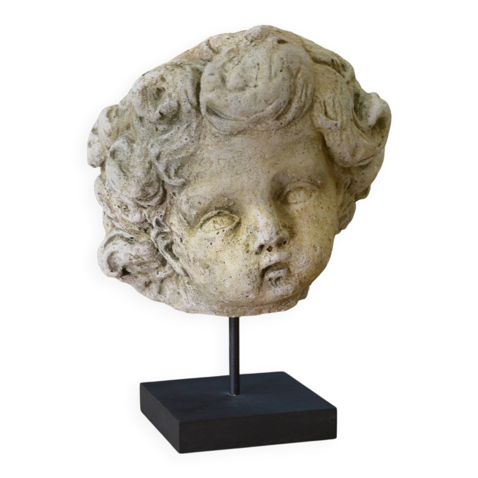 Reconstituted stone sculpture in antique style from the 20th century.