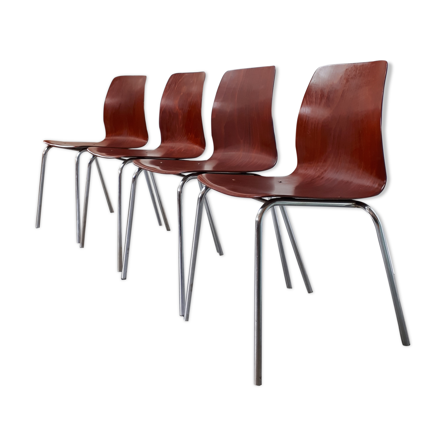 Set of 4 chairs Pagholz 60s