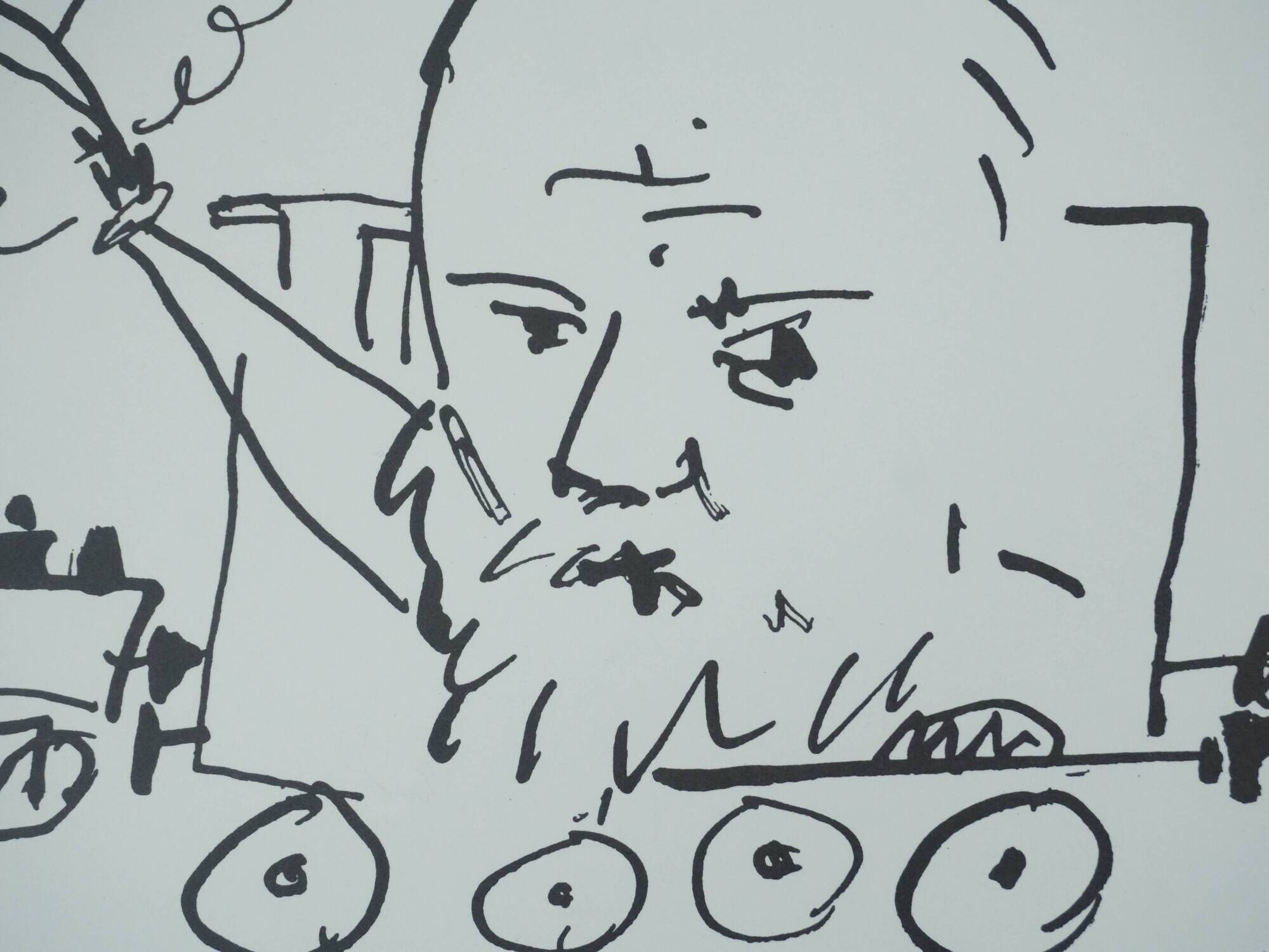 Pablo picasso: the train journey, signed quadrichromy