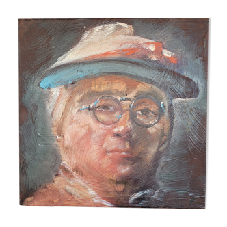 Portrait huile sur toile Jean Simeon Chardin