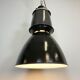Black Enamel Industrial Lamp from Elektrosvit, 1960s