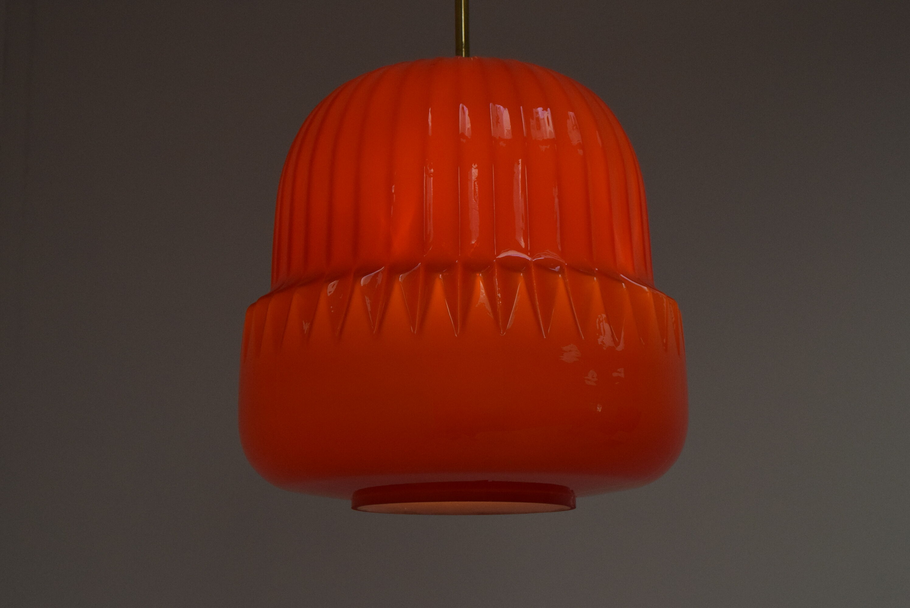 Mid-century Glass Pendant,1970's.