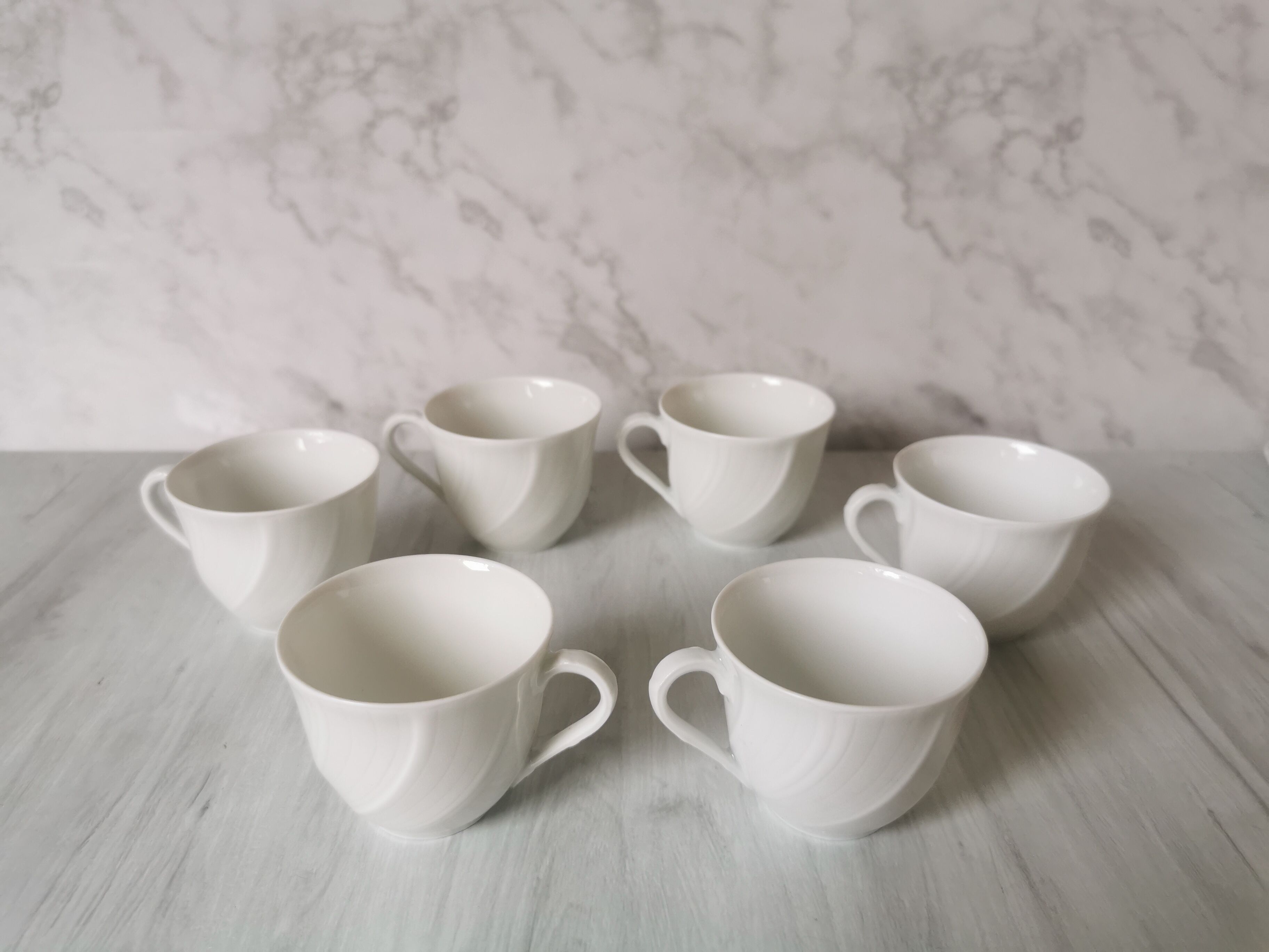 Porcelain cups and saucers Limoges Bernardaud