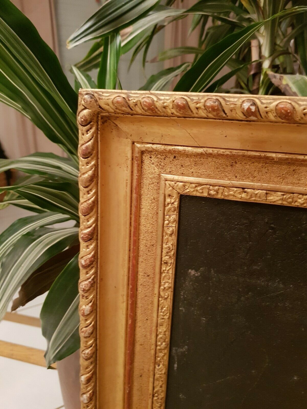 Portrait of ancient man, oil on canvas, gilded frame 19th century