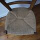Wooden chair with straw seat