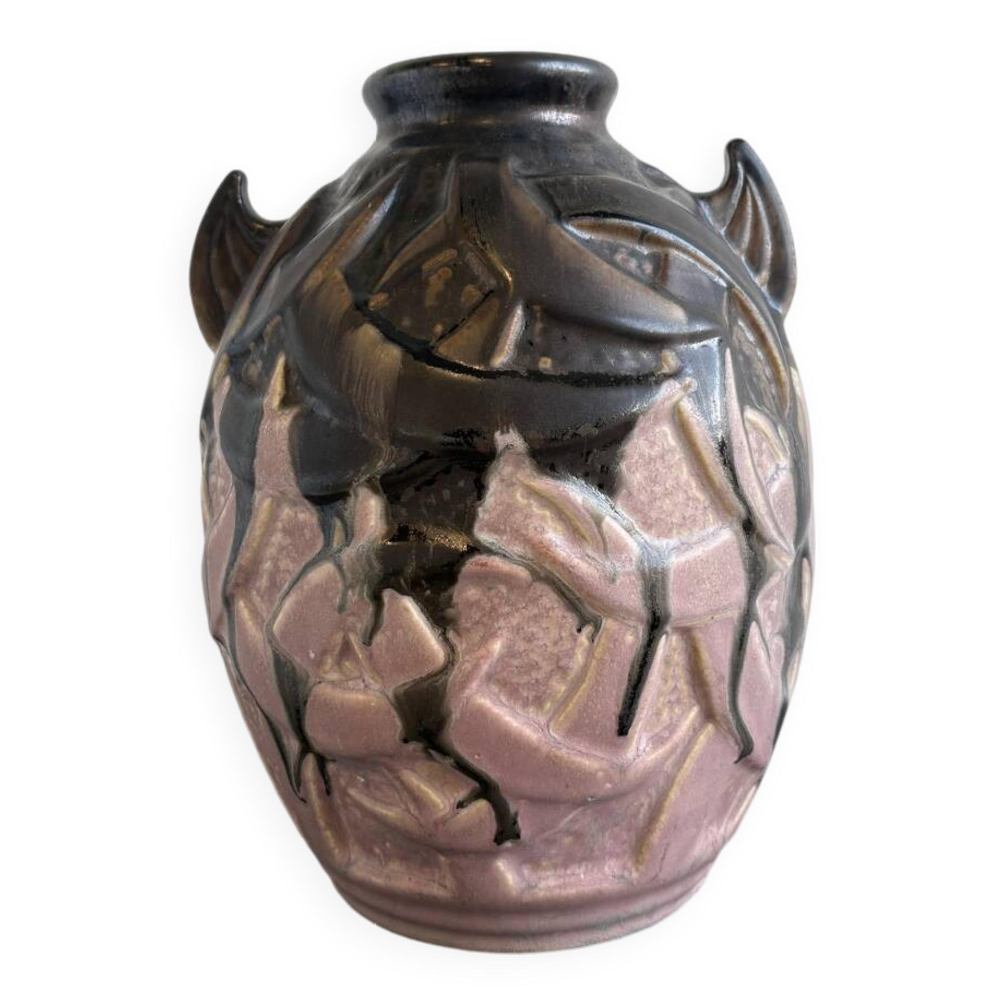 Stoneware ear vase, Gilbert Métenier, art deco